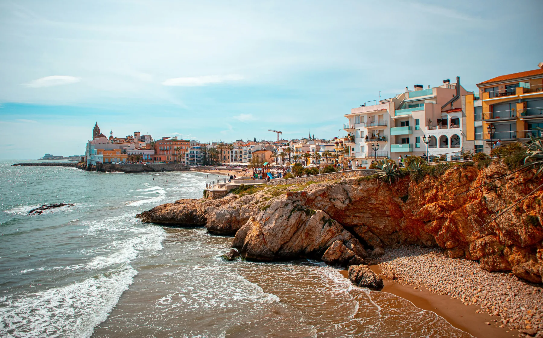Sitges coastal panorama